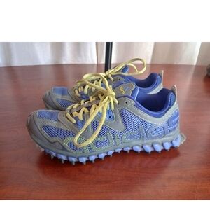 Blue and Yellow Athletic Shoes